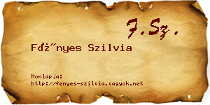 Fényes Szilvia névjegykártya